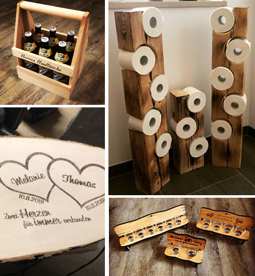 Werkstatt und Holzprodukte von Holzdesign Fischer in Niederbayern